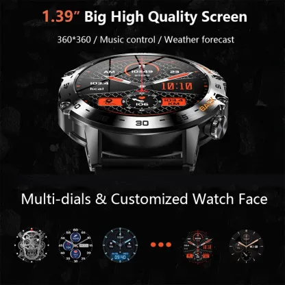 Hit 2023 new 1.39 "Bluetooth call smart watch men sports fitness tracker IP67 waterproof smartwatch for Android iOS 400mAh