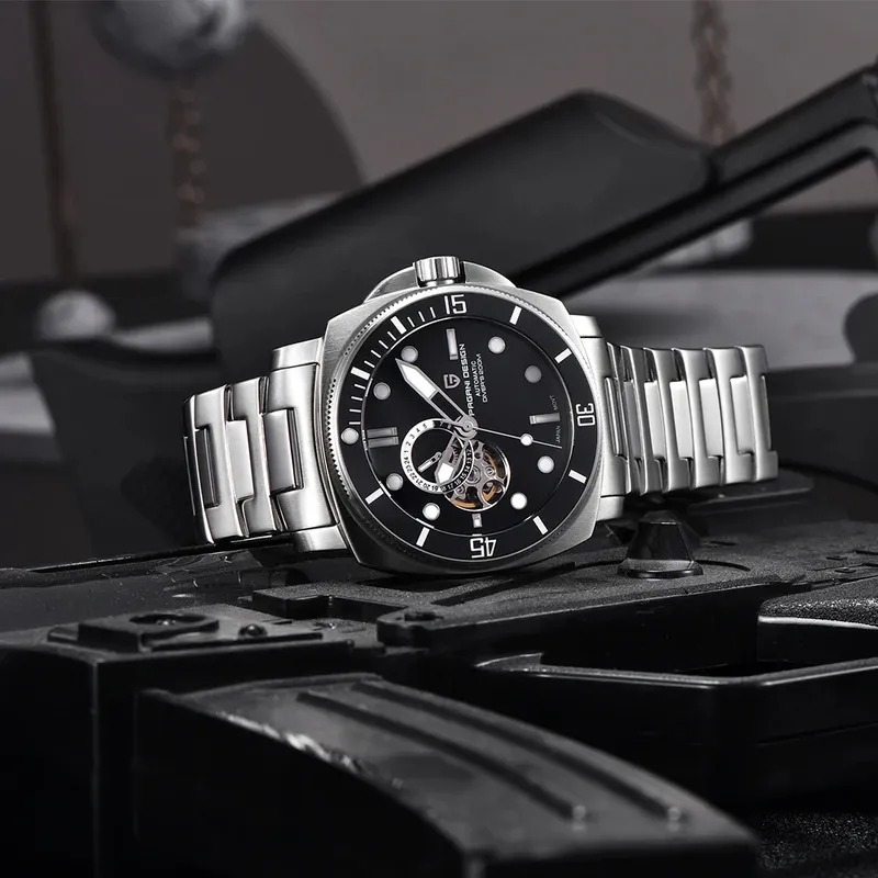 Pd1736 Pagani design 2024 men automatic mechanical watch casual fashion Sapphire stainless steel diving TMI nh39 Reloj Hombre