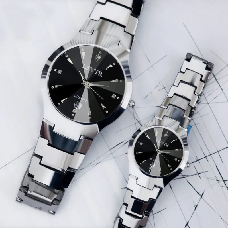 Alloy Steel Color Men's Quartz Calendar Date Watch Women's Couple Lover Watches Relojes Para Mujer Women's Wrist Watch