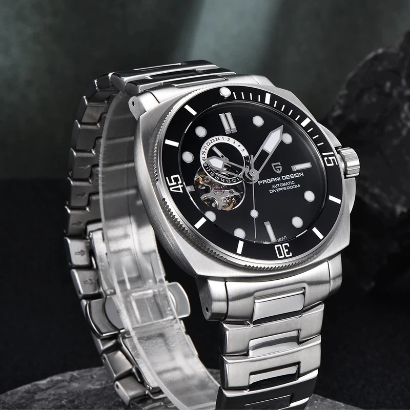 Pd1736 Pagani design 2024 men automatic mechanical watch casual fashion Sapphire stainless steel diving TMI nh39 Reloj Hombre