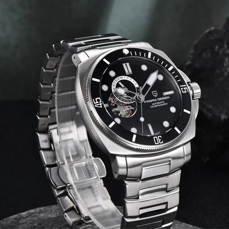 Pd1736 Pagani design 2024 men automatic mechanical watch casual fashion Sapphire stainless steel diving TMI nh39 Reloj Hombre