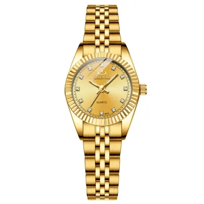 Chenxi lover watches luxury business stainless steel gold watch men classic waterproof watch for women rhinestone couple gift