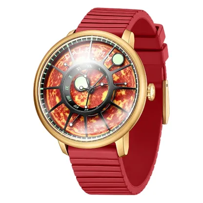 DALKOMM 2024 Design New Mechanical Watch NH35 Planet Theme Automatic Watch Men's Luminous Hands 100M Waterproof Rubber Strap