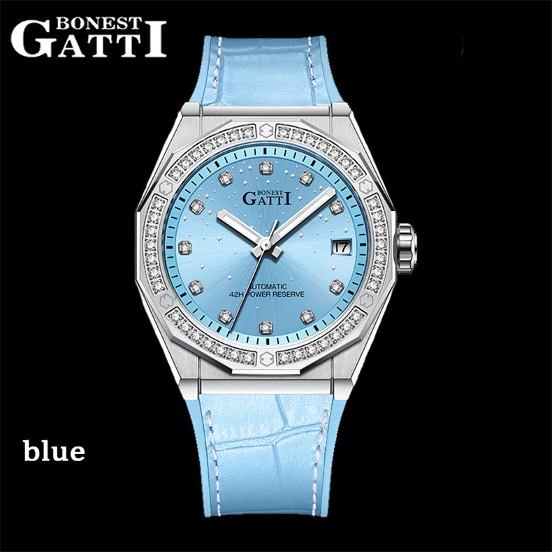 BONEST GATTI Automatic Citizen Movement Star Dial Diamond Bezel Women's Automatic Mechanical Watch BG8902