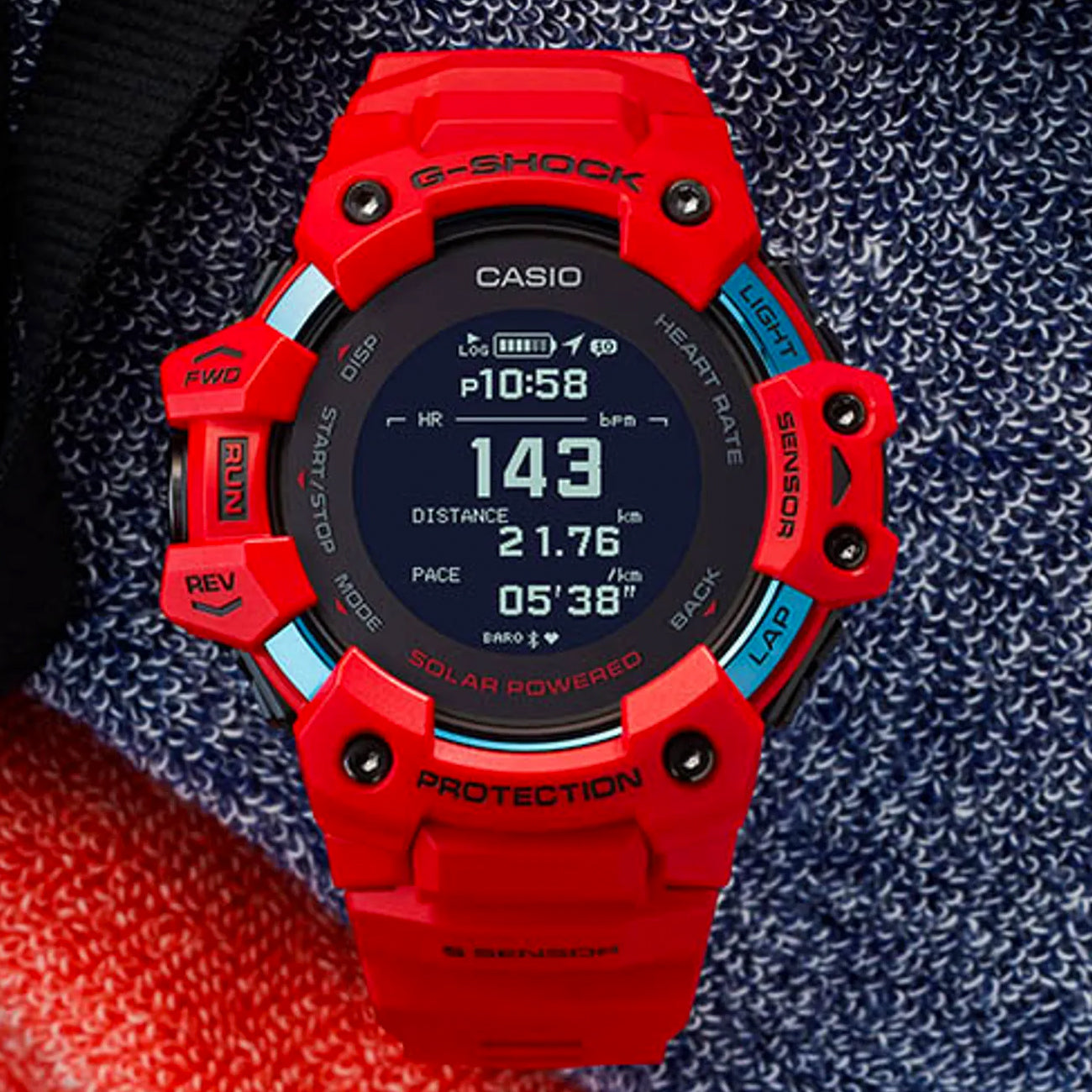 G-Shock GBDH1000 Heart-Rate Monitor Smartwatch All Red-TIME.SHOP