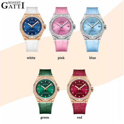 BONEST GATTI Automatic Citizen Movement Star Dial Diamond Bezel Women's Automatic Mechanical Watch BG8902