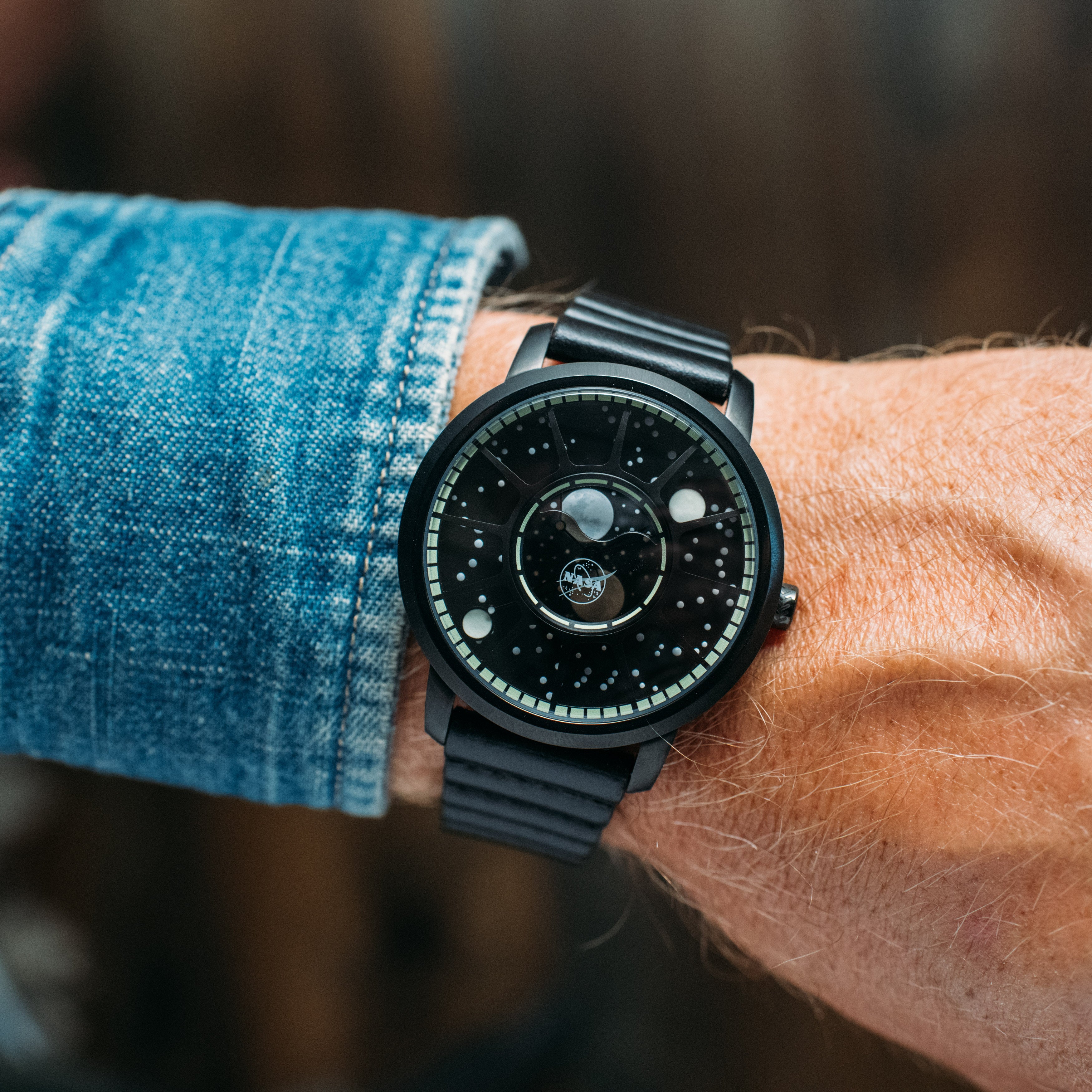 Xeric NASA Apollo 15 American Moonphase Black Hole-TIME.SHOP