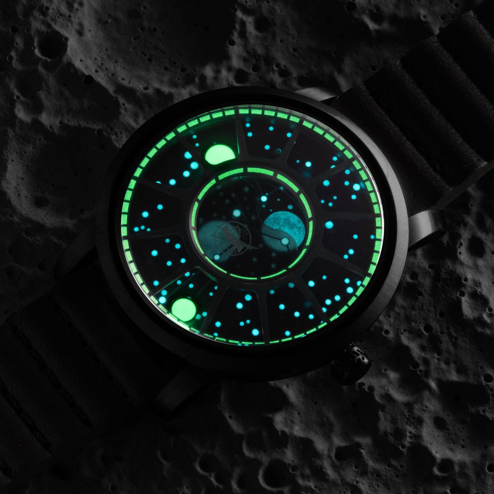 Xeric NASA Apollo 15 American Moonphase Black Hole-TIME.SHOP