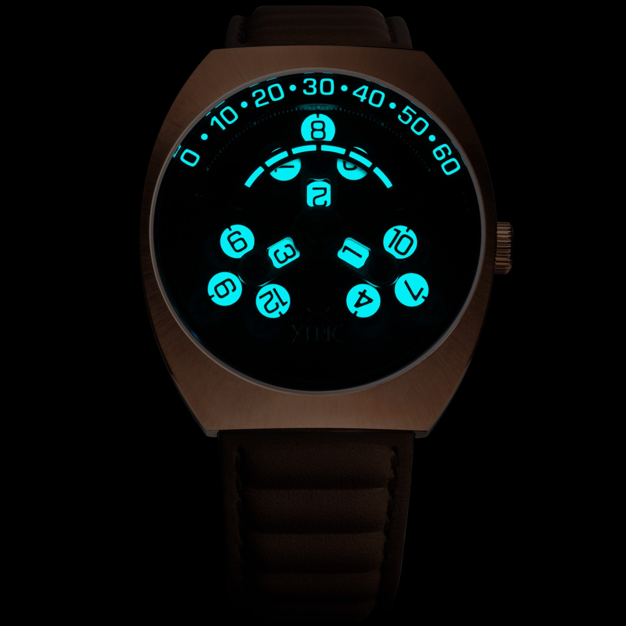 Xeric Scrambler Automatic Wandering Hour Rose Gold Ocean-TIME.SHOP