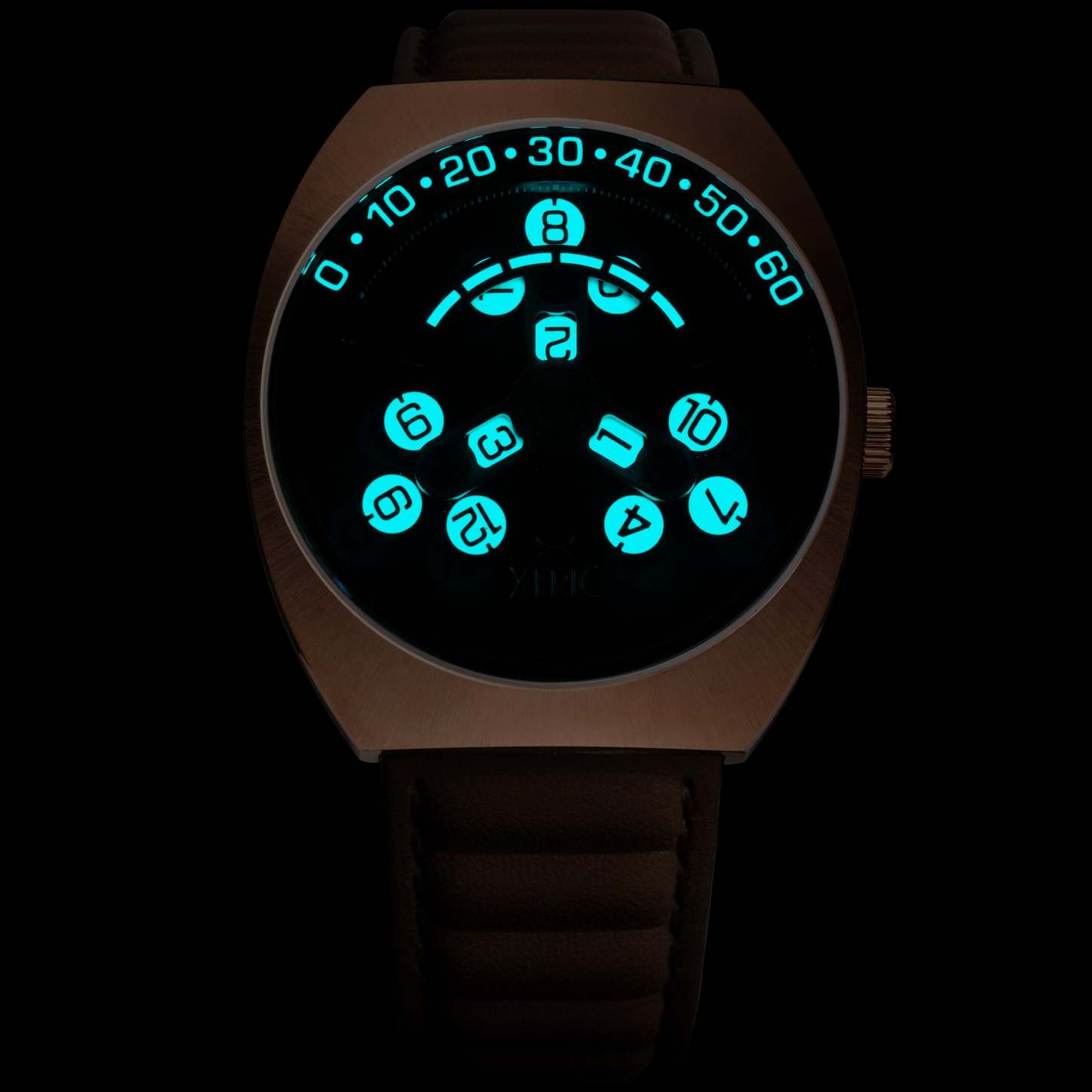 Xeric Scrambler Automatic Wandering Hour Rose Gold Ocean-TIME.SHOP