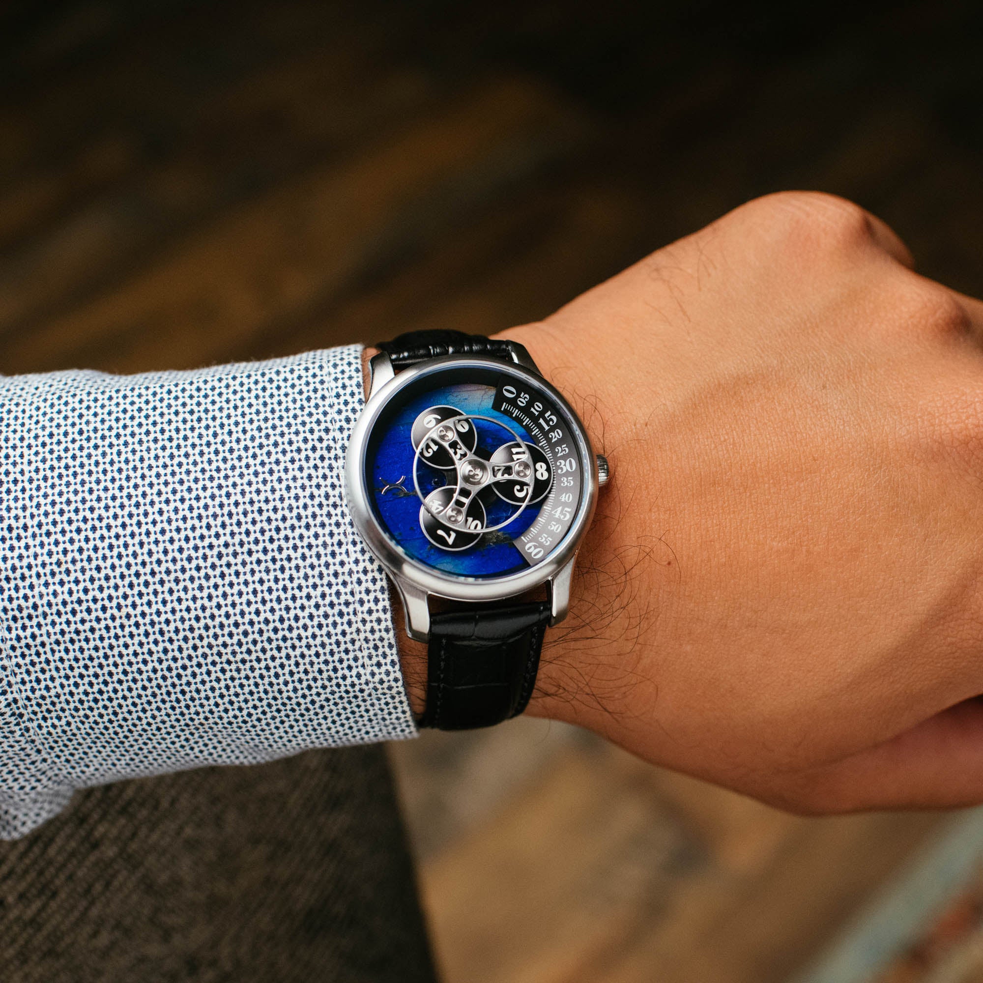 Xeric Triptych Automatic Wandering Hour Stone Edition Labradorite-TIME.SHOP