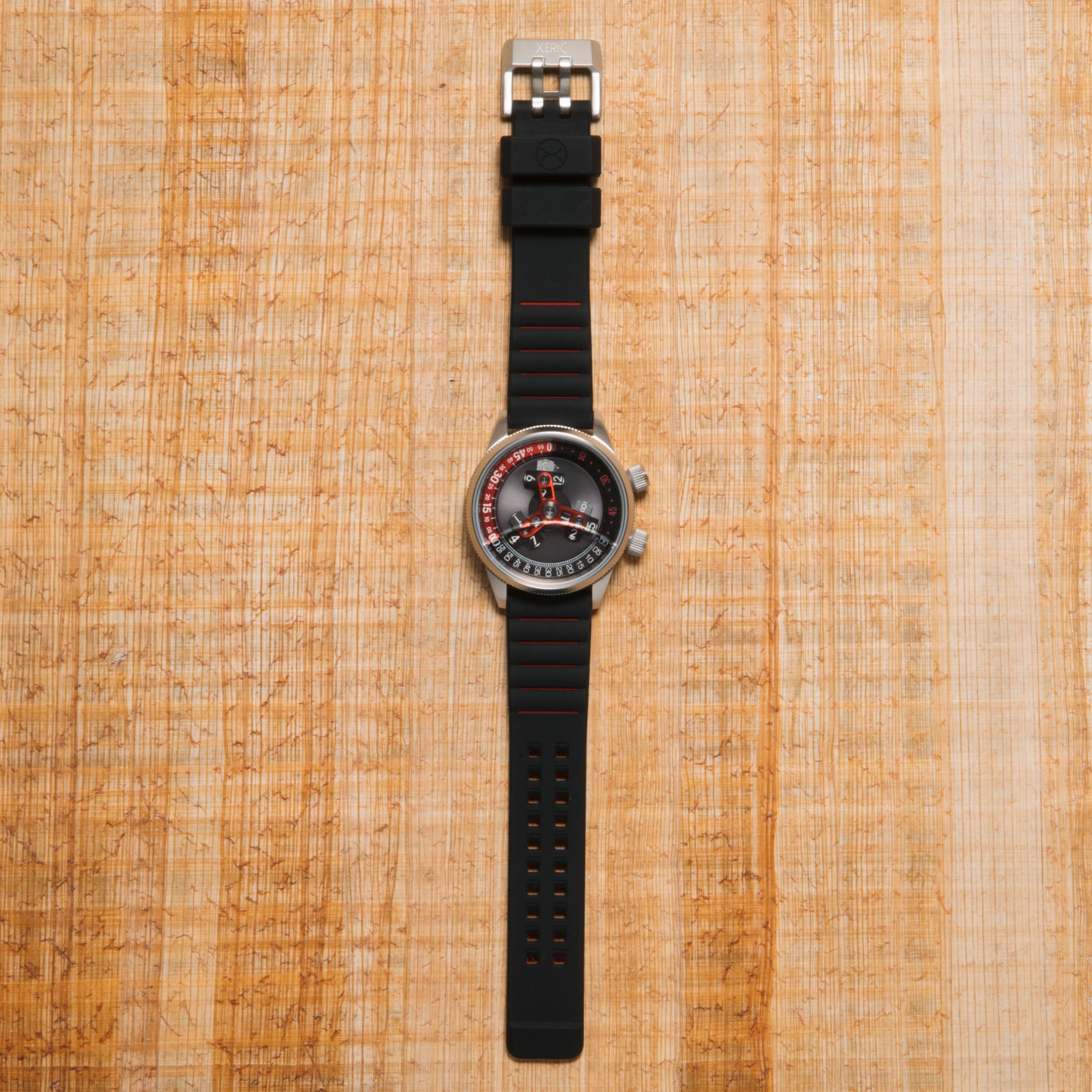Xeric Vendetta II Automatic Wandering Hour Black Gray Red-TIME.SHOP