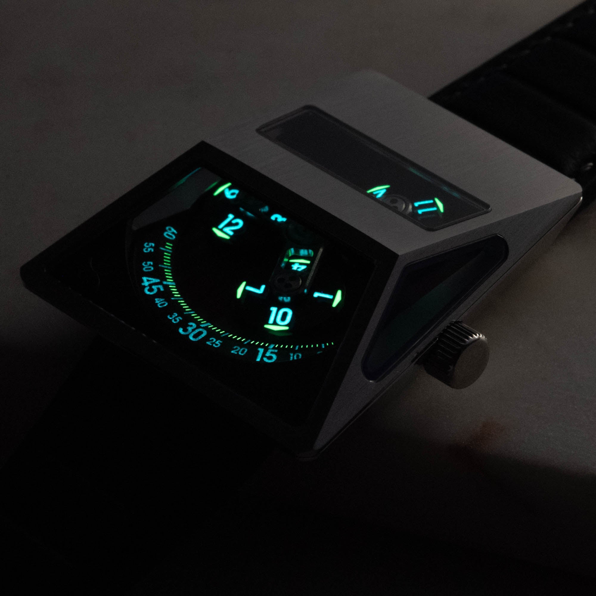 Xeric Vendetta X Wandering Hour Automatic Black Oxblood-TIME.SHOP