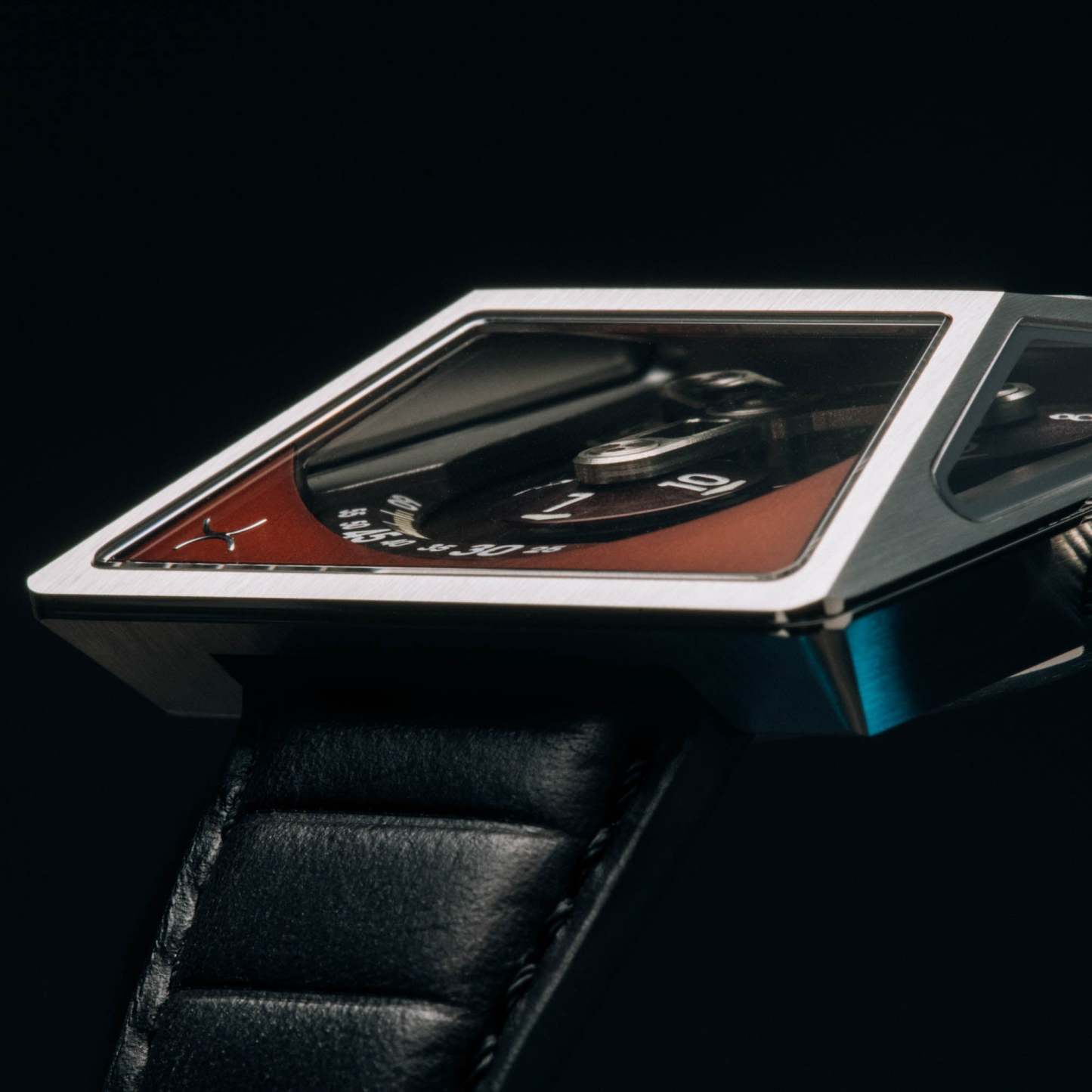 Xeric Vendetta X Wandering Hour Automatic Black Oxblood-TIME.SHOP