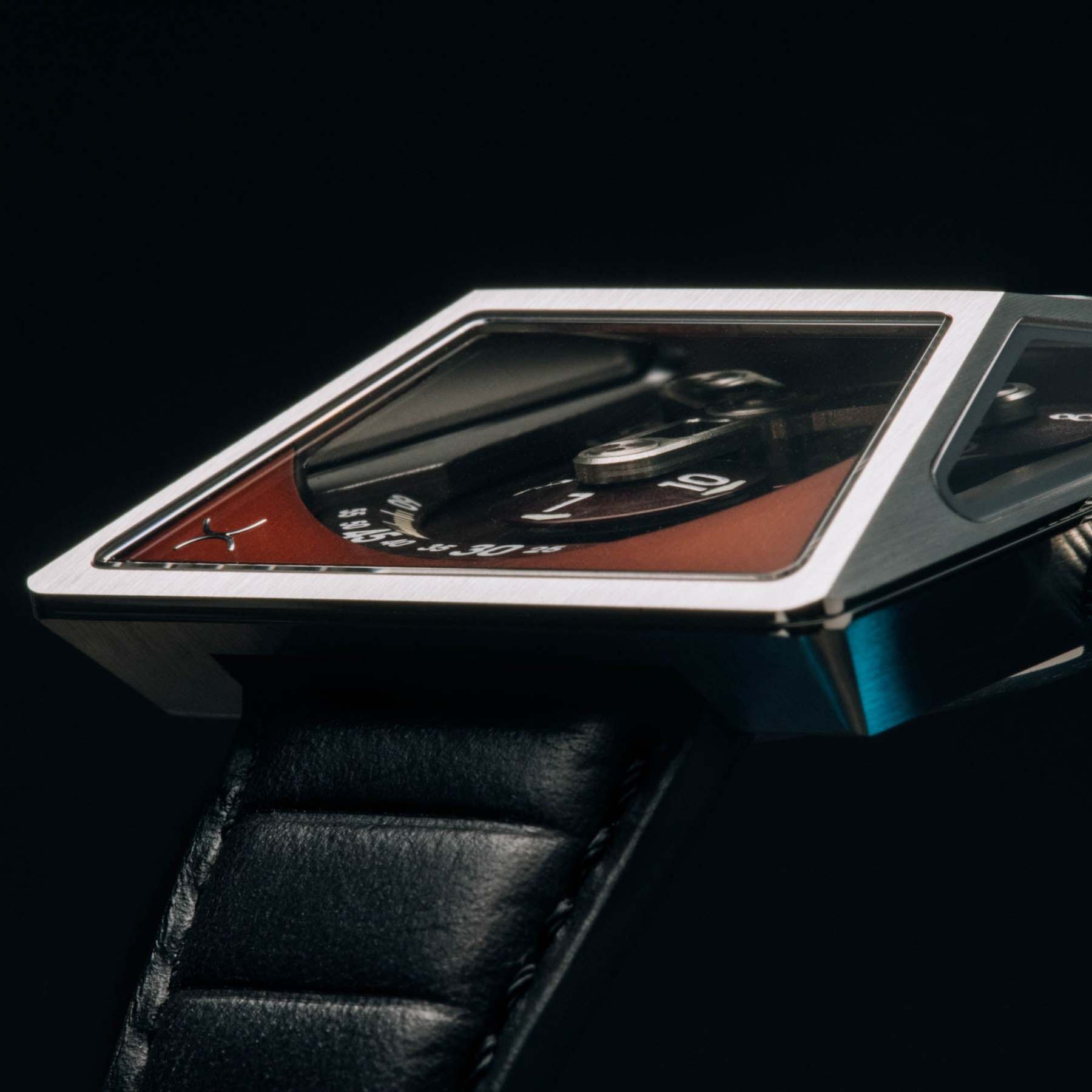 Xeric Vendetta X Wandering Hour Automatic Black Oxblood-TIME.SHOP