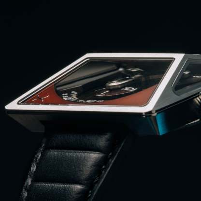 Xeric Vendetta X Wandering Hour Automatic Black Oxblood-TIME.SHOP