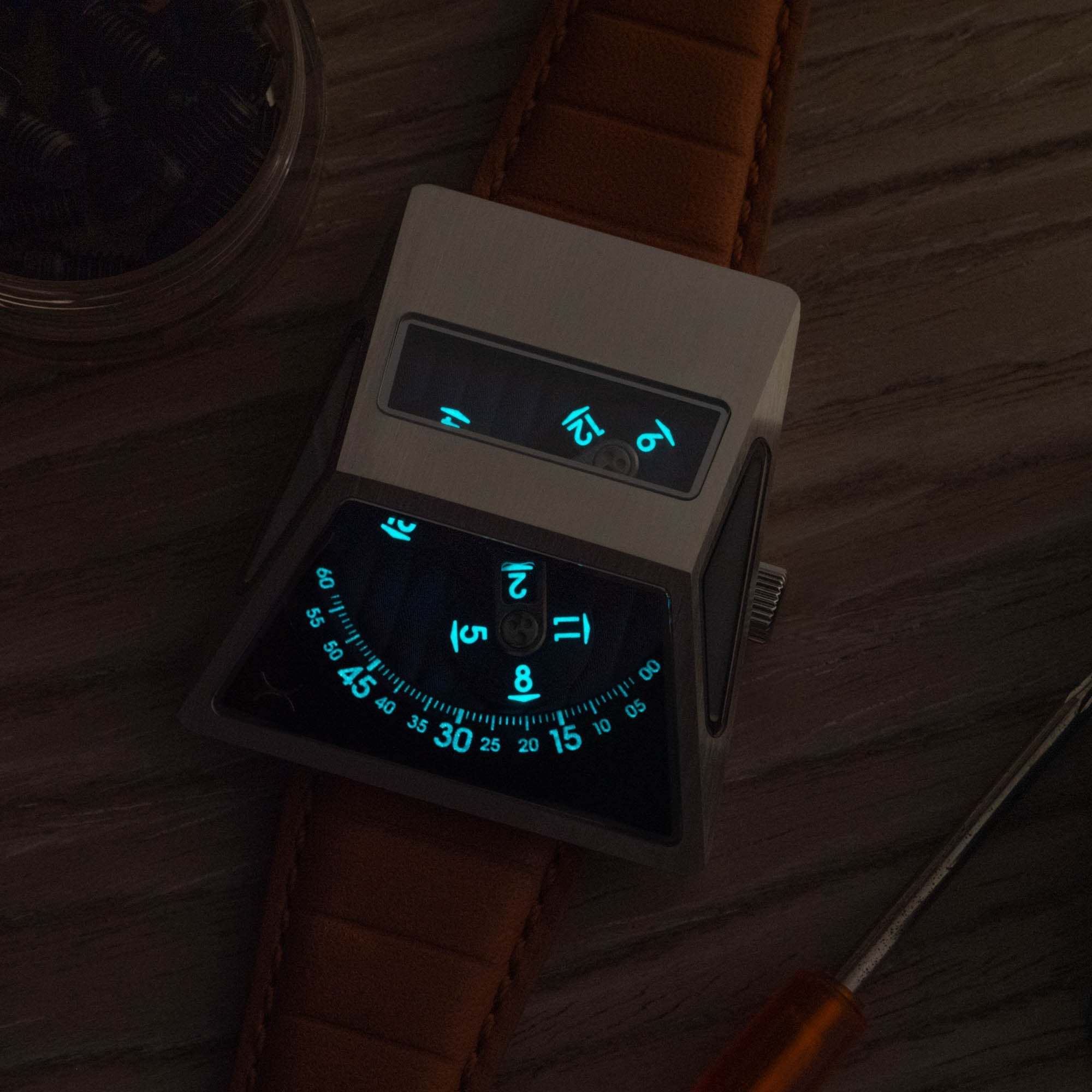 Xeric Vendetta X Wandering Hour Automatic Tan Blue-TIME.SHOP