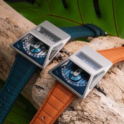 Xeric Vendetta X Wandering Hour Automatic Tan Blue-TIME.SHOP