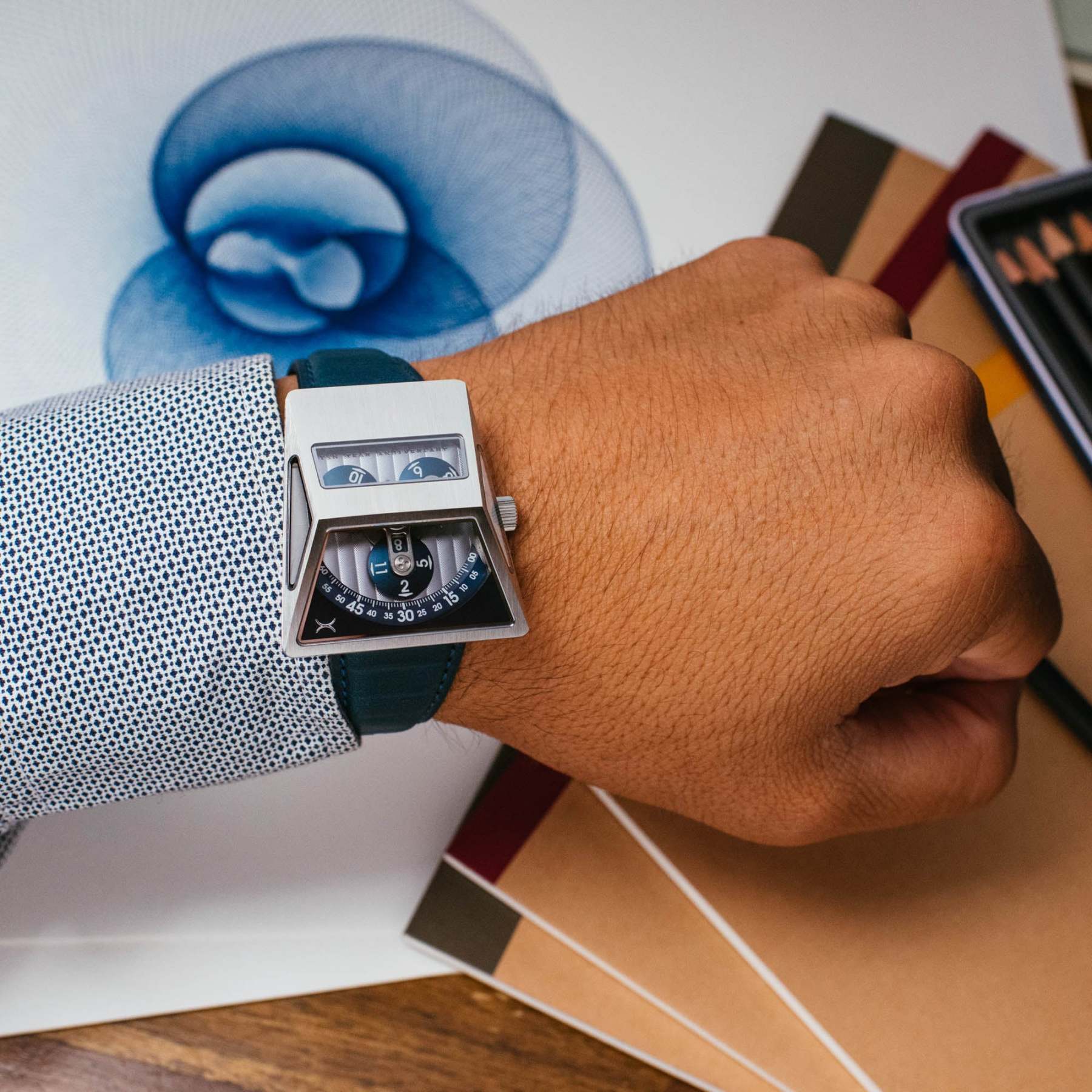 Xeric Vendetta X Wandering Hour Automatic Blue Steel-TIME.SHOP