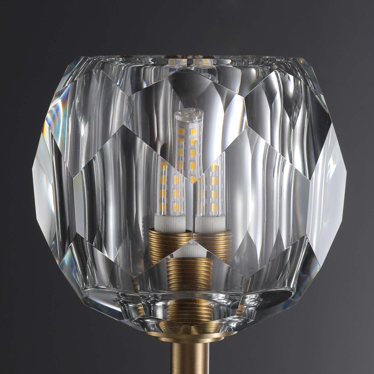 Borkum Cristal Clear Glass Short Wall Sconce-HiLamps