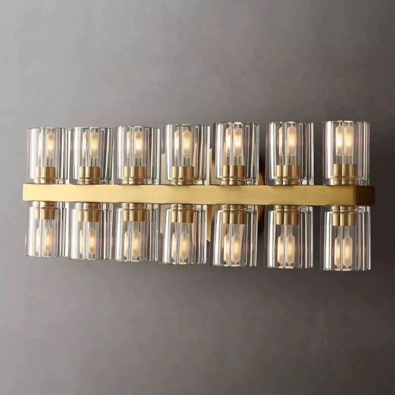 Ameland Glass 14 Lights Wall Sconce-HiLamps