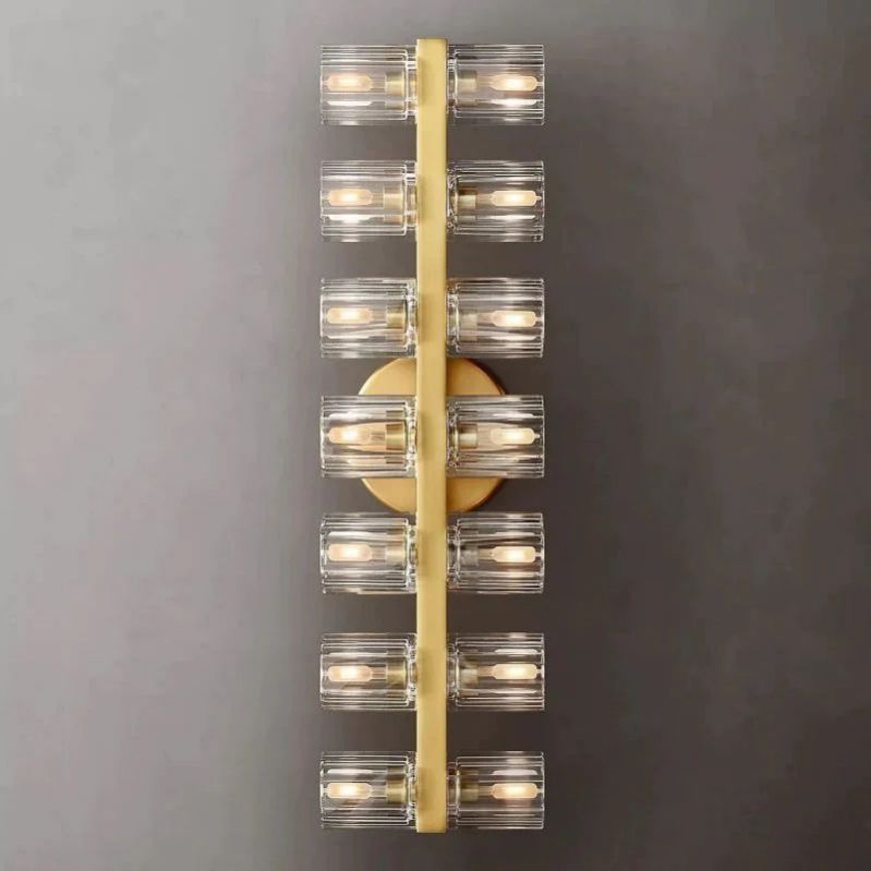 Ameland Glass 14 Lights Wall Sconce-HiLamps