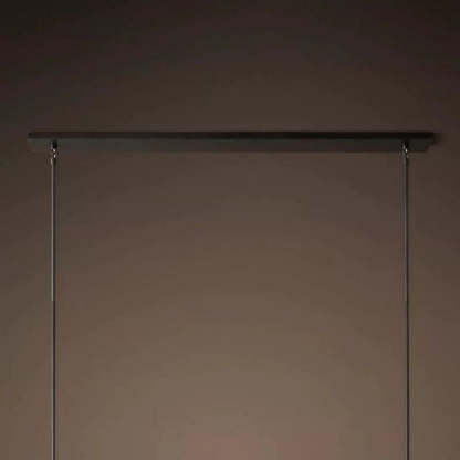 Borkum Cristal Smoke Glass Linear Chandelier 48"-HiLamps
