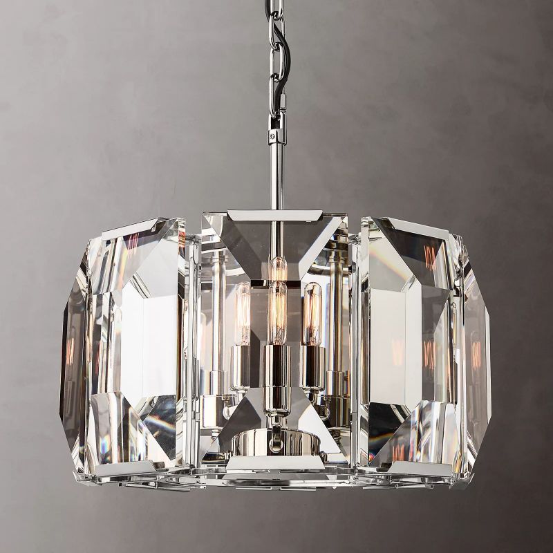 Hydra Crystal Round Chandelier 19"-HiLamps