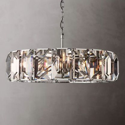 Hydra Crystal Round Chandelier 43"-HiLamps