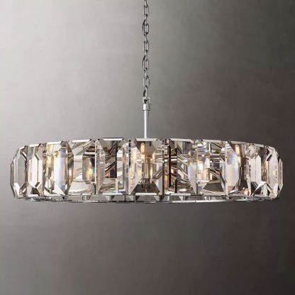 Hydra Crystal Round Chandelier 60"-HiLamps