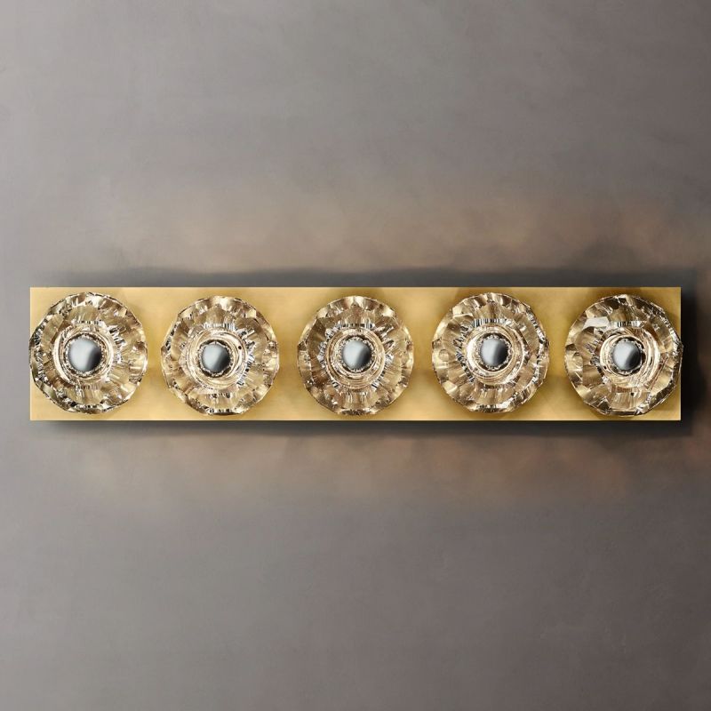Borkum Cristal Clear Glass Linear Grand Wall Sconce-HiLamps