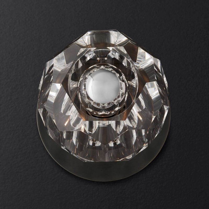 Borkum Cristal Clear Glass Petite Wall Sconce-HiLamps