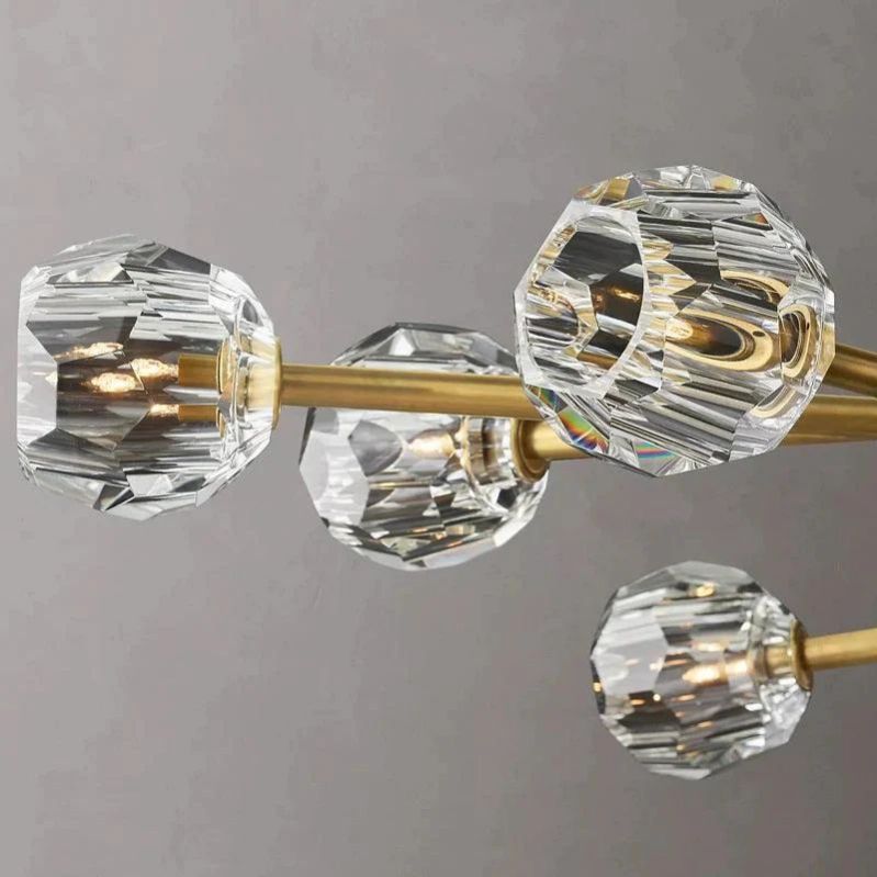 Borkum Cristal Glass Oval Chandelier 72"-HiLamps