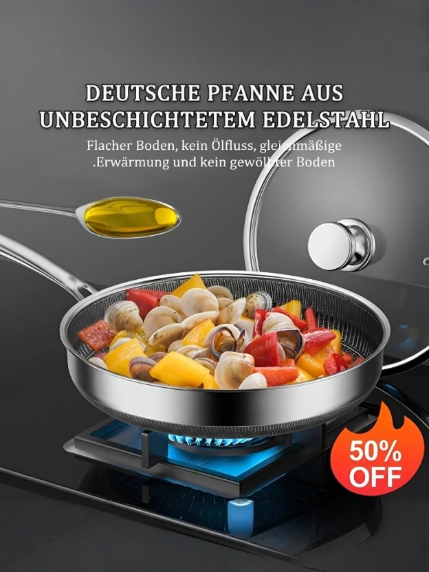 🤩[Zehn Jahre lang verfügbar]🍀Ölsparende antibakterielle Antihaft-Bratpfanne🍳