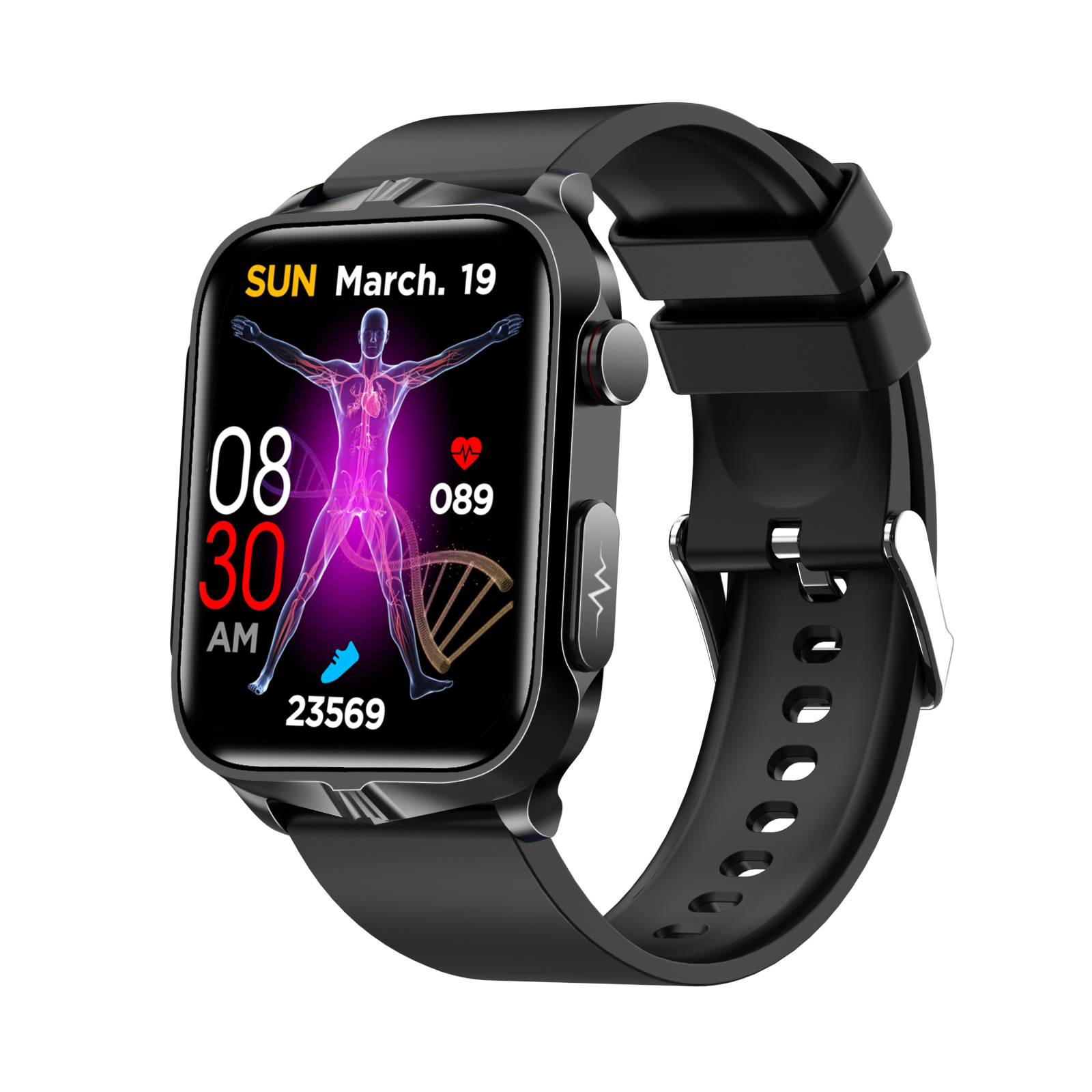 Montre intelligente de surveillance non invasive de la glycémie, de l'ECG et de la pression artériel