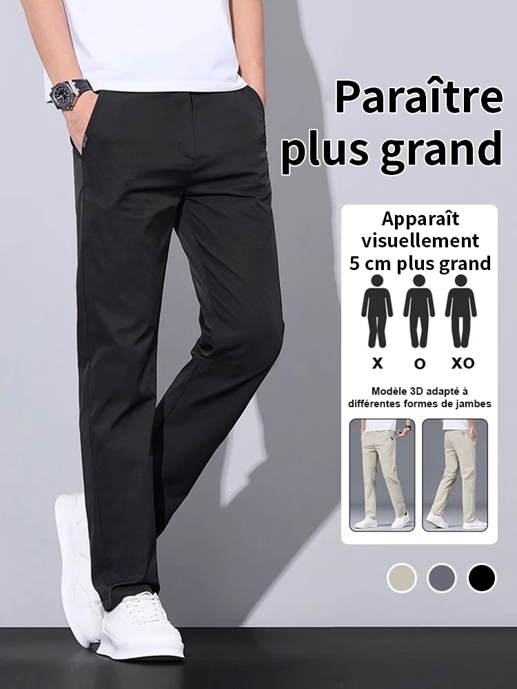 Pantalon d'été décontracté pour hommes avec soie glacée