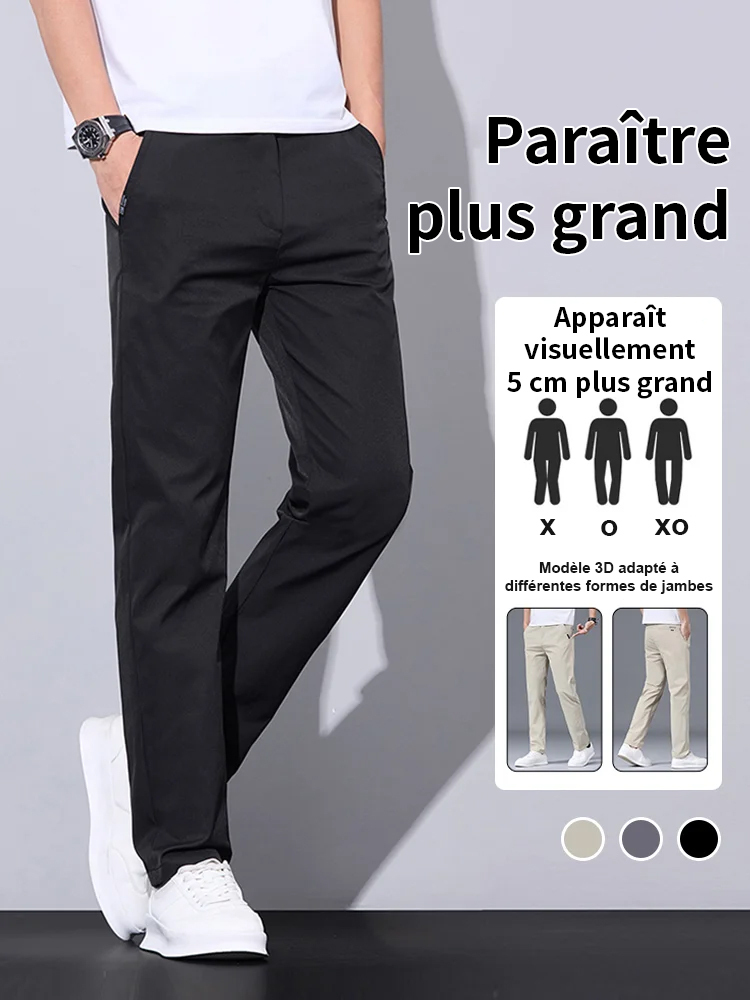 Pantalon d'été décontracté pour hommes avec soie glacée