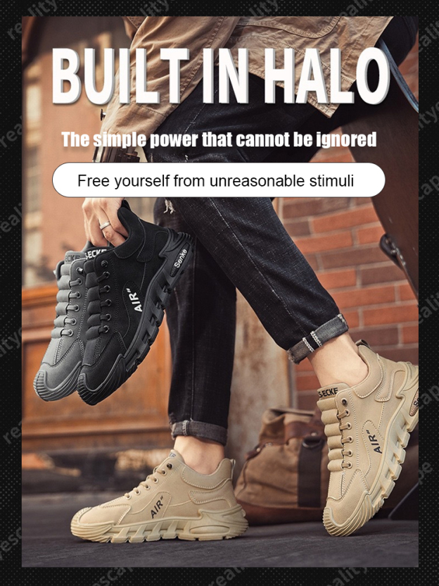 Men's Thick Sole Casual Work Shoes