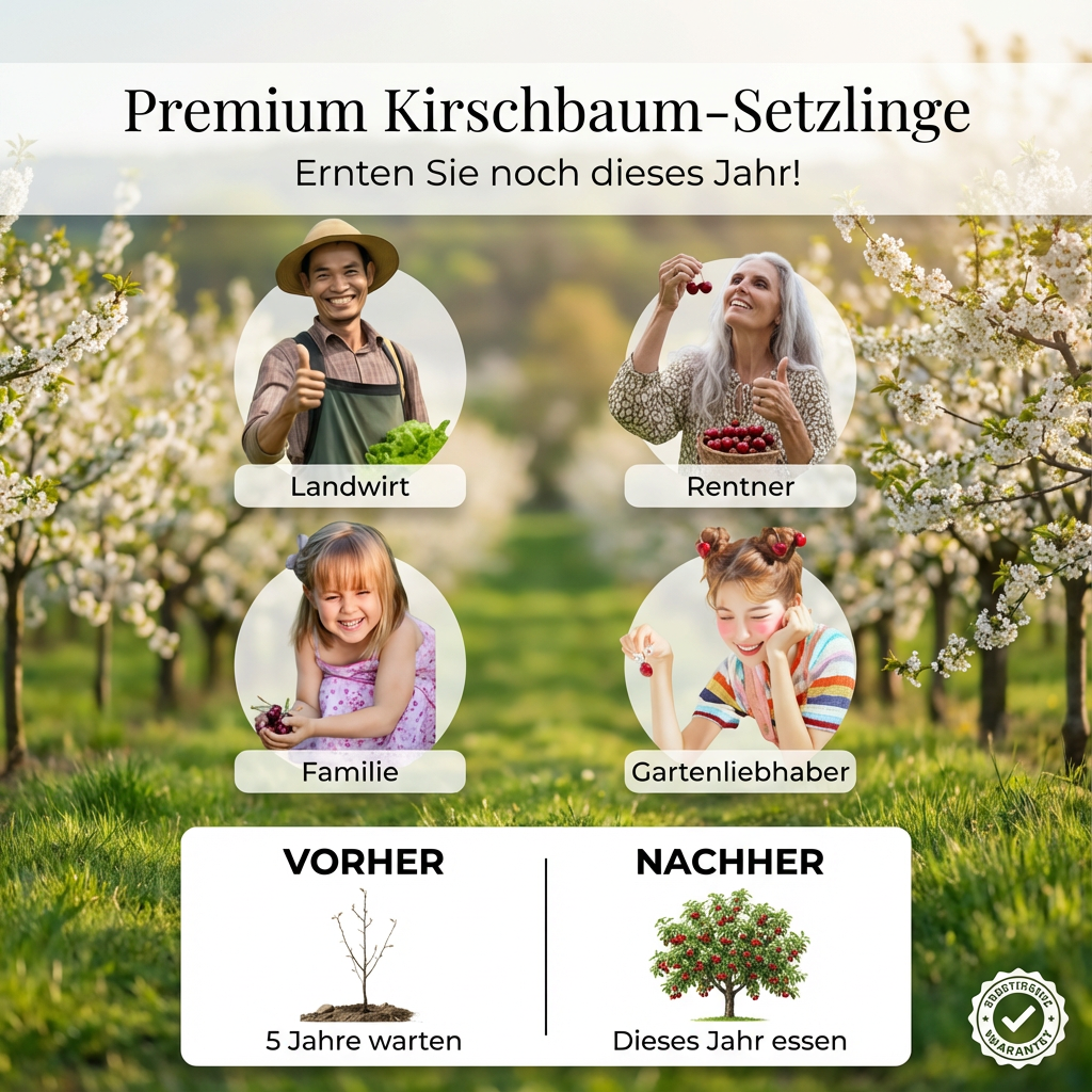 Seltene Kirschbaumsetzlinge, die im selben Jahr fruchtbar sind – Pflegeleicht und anfängerfreundlich