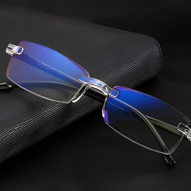 Frameless zoom reading glasses