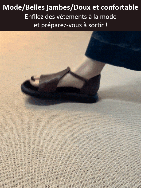 Sandales en peau de vache fabriquées à la main