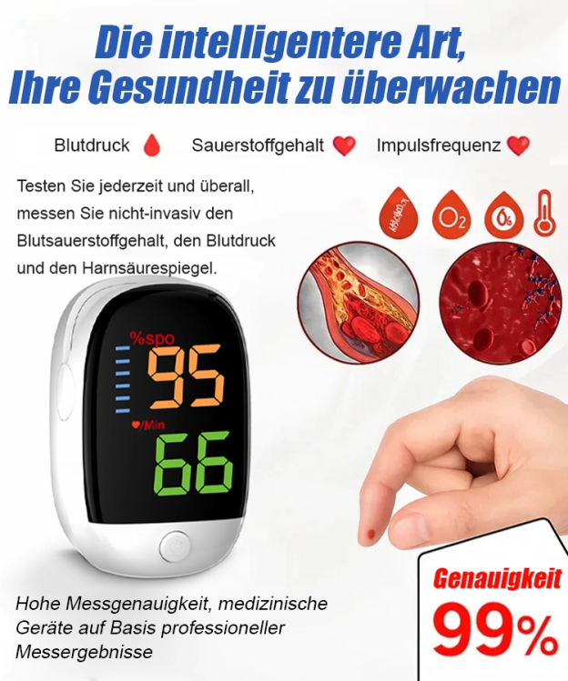 【Körperüberwachungsgerät】Fingerclip-Heim-Blutsauerstoffmessgerät