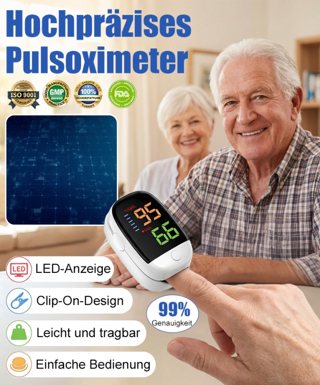 【Körperüberwachungsgerät】Fingerclip-Heim-Blutsauerstoffmessgerät