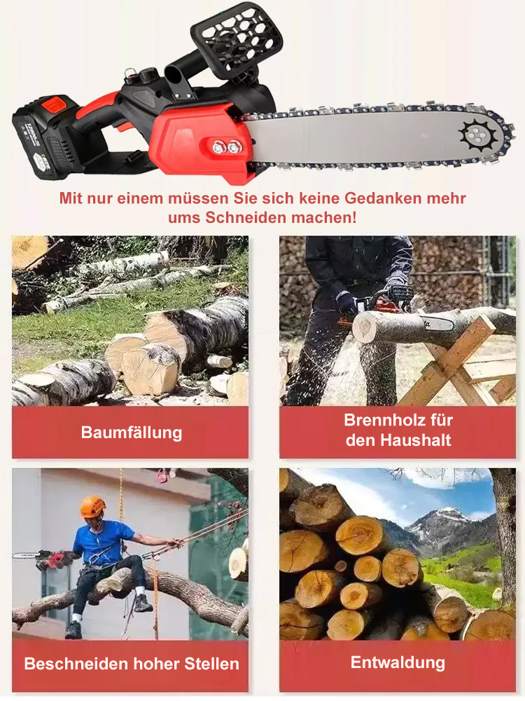 Hochleistungs-Holzkettensäge der verbesserten Version