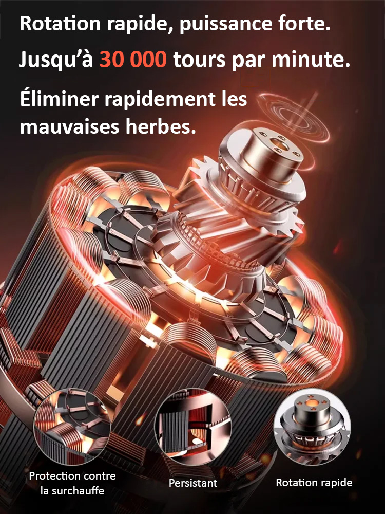 【Facilement un millier d'acres par jour】Tondeuse portative au lithium