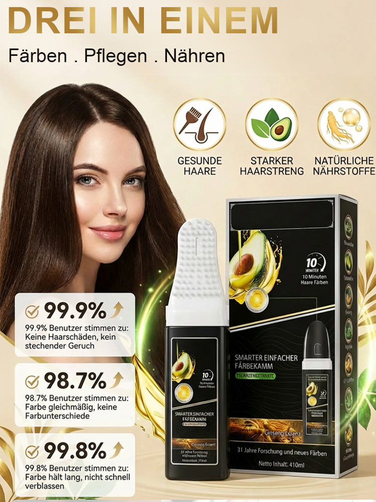 Eine Kamm-Schwarz-Intelligente-Färbe-Creme