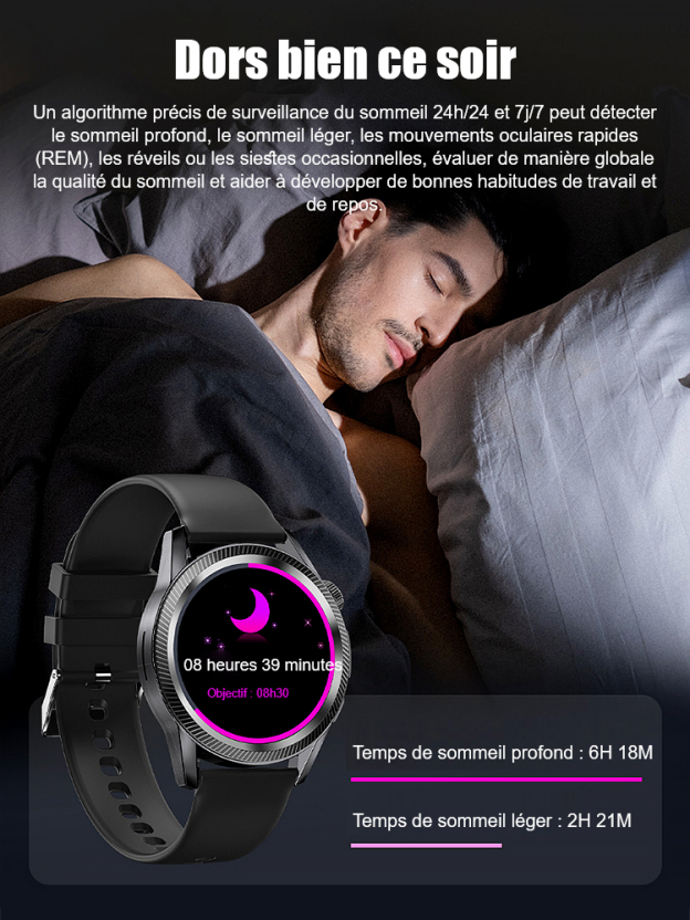 【Recommandée par les endocrinologues】La toute dernière montre connectée française, leader mondial. 