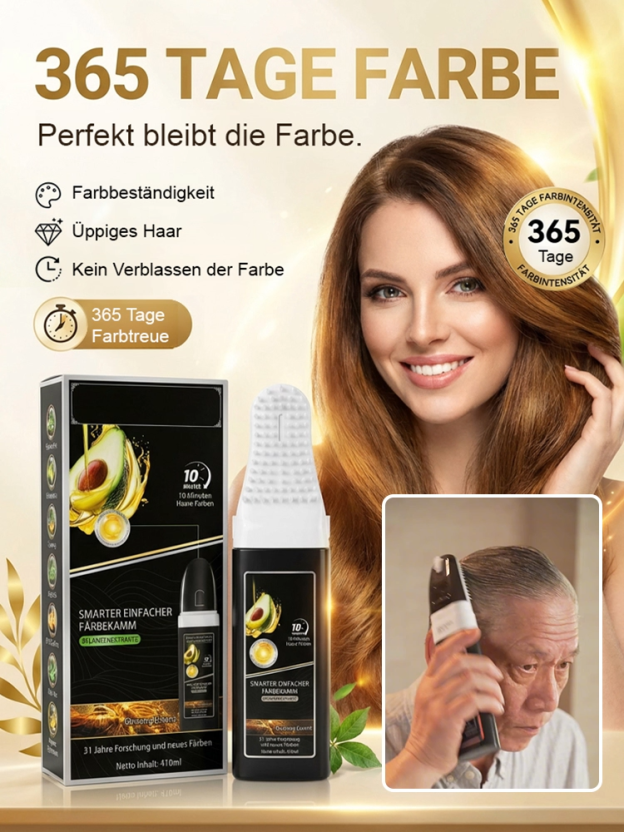 Eine Kamm-Schwarz-Intelligente-Färbe-Creme