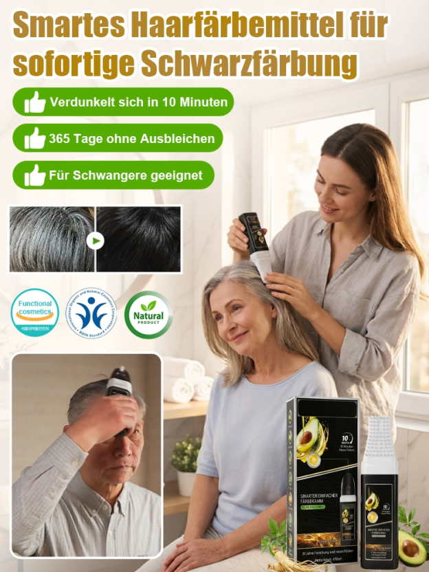 Eine Kamm-Schwarz-Intelligente-Färbe-Creme