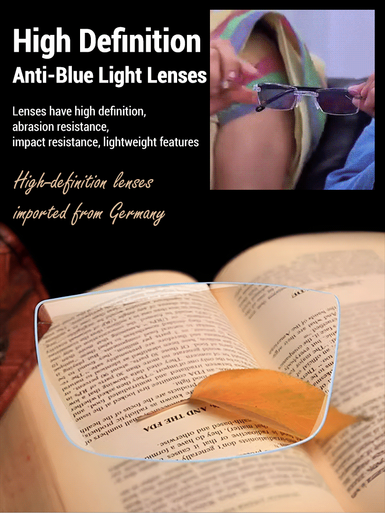 Frameless zoom reading glasses